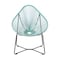Armen Living Acapulco Indoor Outdoor Steel Papasan Lounge Chair with Wasabi Rope LCACSIWSB - alternate 6